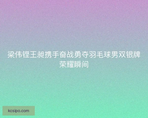 梁伟铿王昶携手奋战勇夺羽毛球男双银牌荣耀瞬间